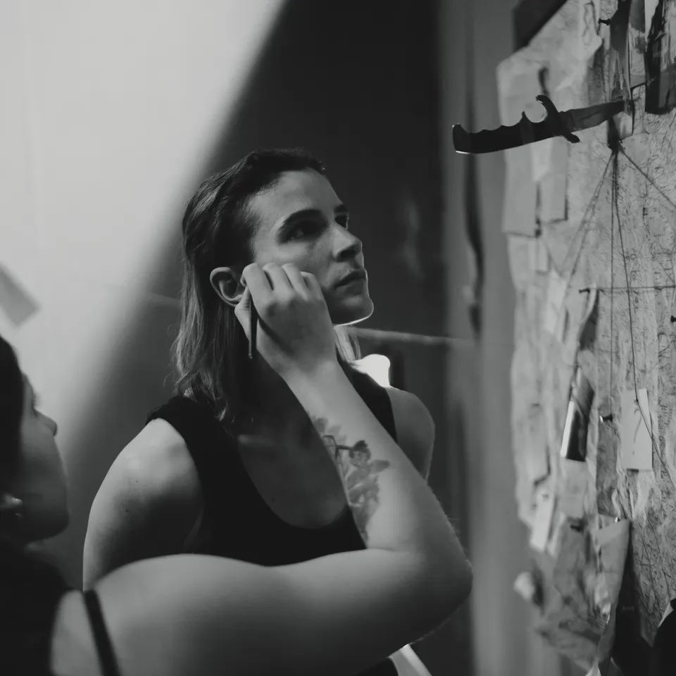 Marine Krischer sur le tournage de Clepsydra.