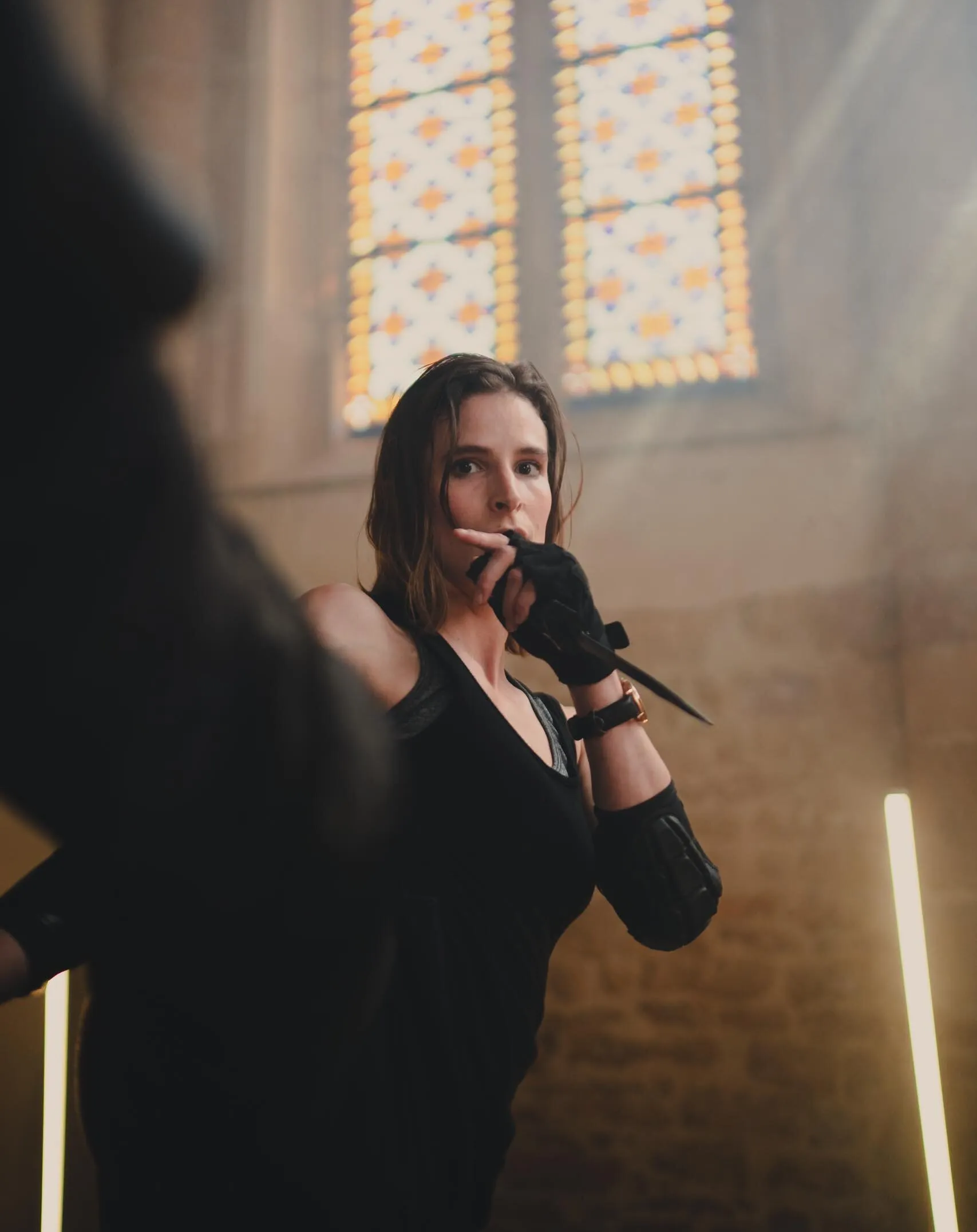 Marine Krischer sur le tournage de Clepsydra.