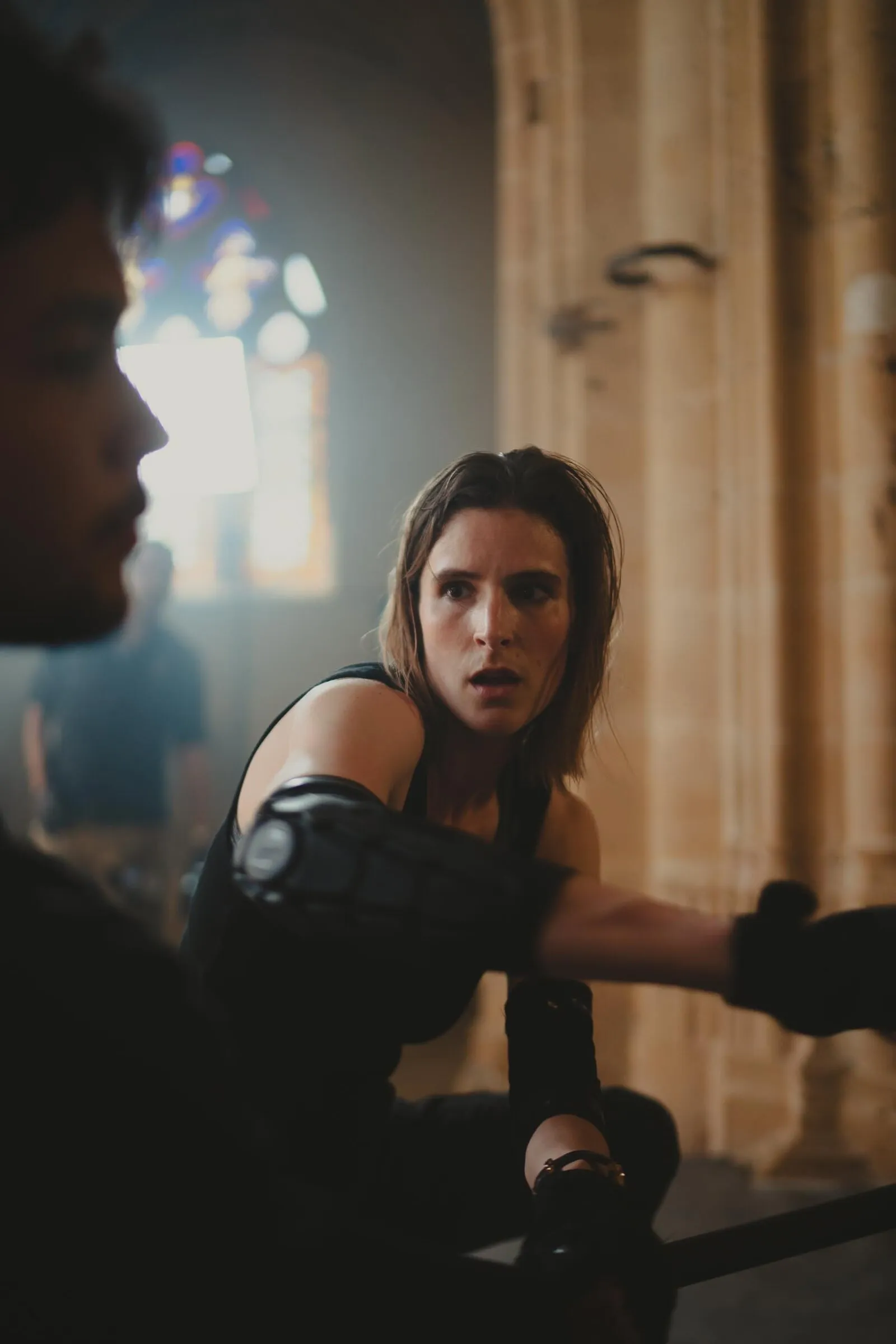 Marine Krischer sur le tournage de Clepsydra.