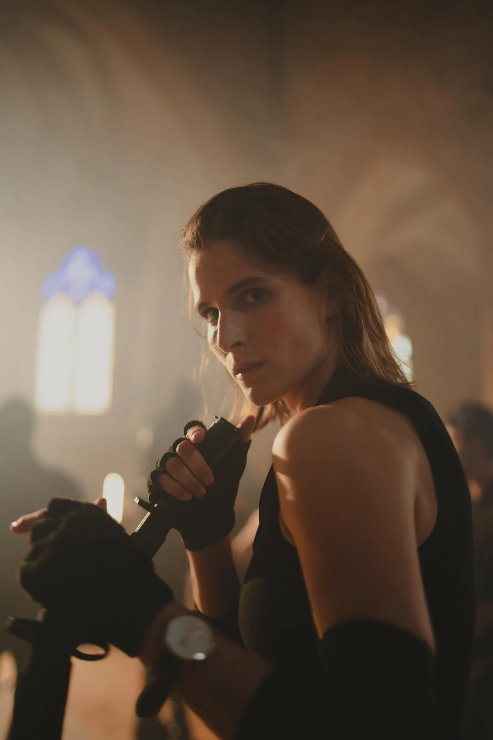 Marine Krischer sur le tournage de Clepsydra.