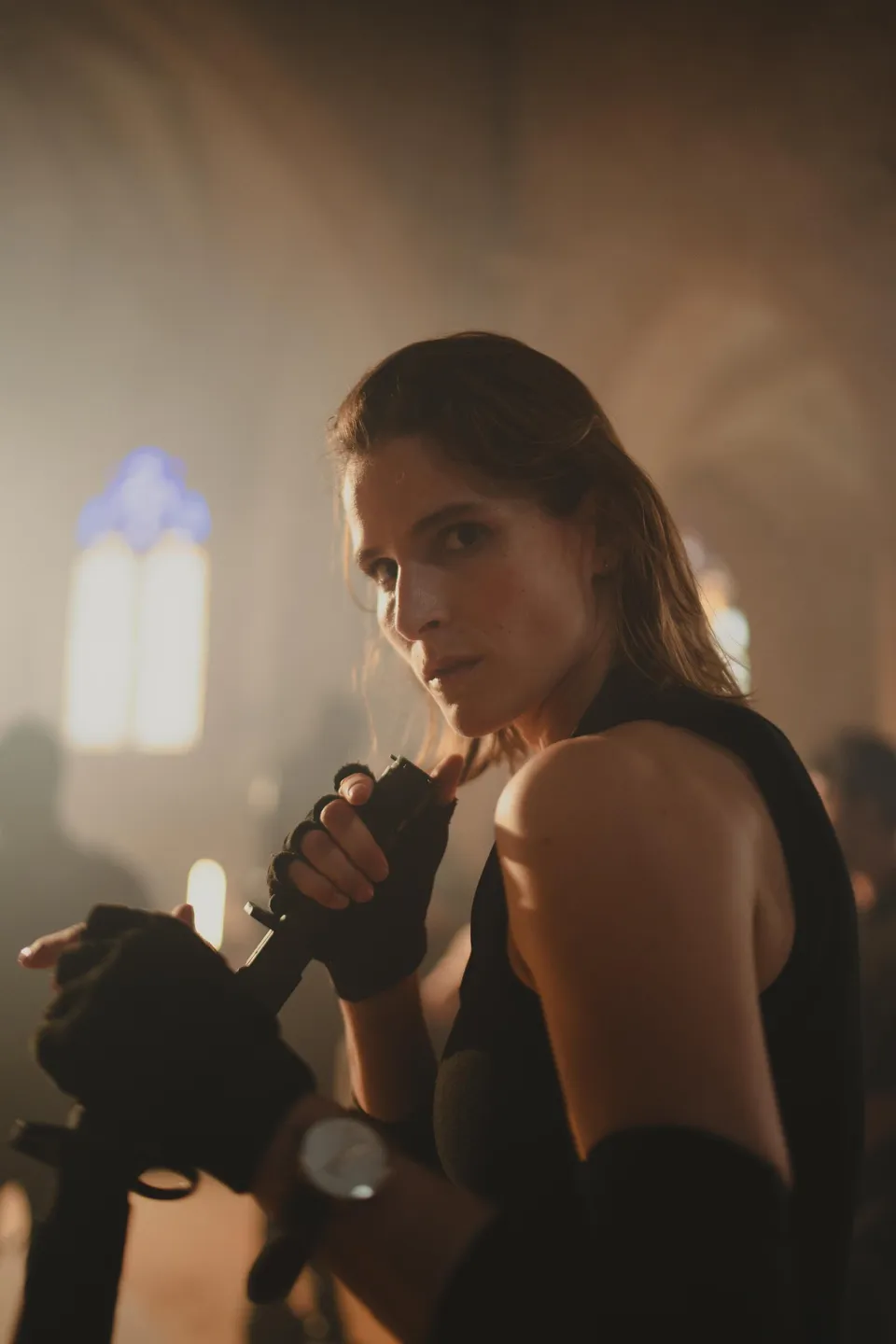 Marine Krischer sur le tournage de Clepsydra.